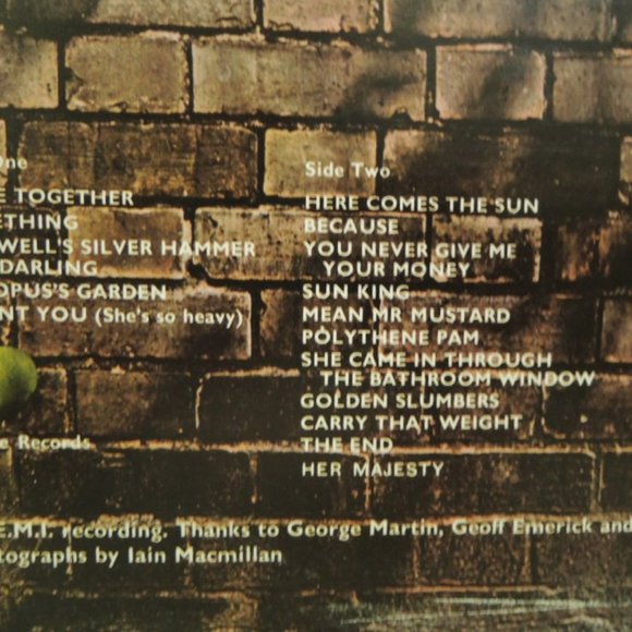 Beatles Abbey Road Vinyl LP 1969 + Newspaper Article Ranking Abbey Road Songs - Picture 7 of 10